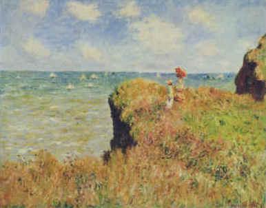Claude Monet Walk on the Cliff at Pourville France oil painting art